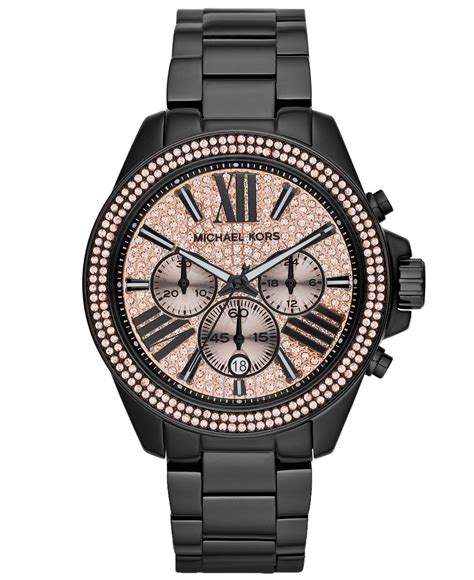 michael kors dark grey watch|michael kors black watch women's.